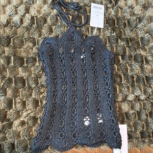 Black Knit Halter Top | NA-KD